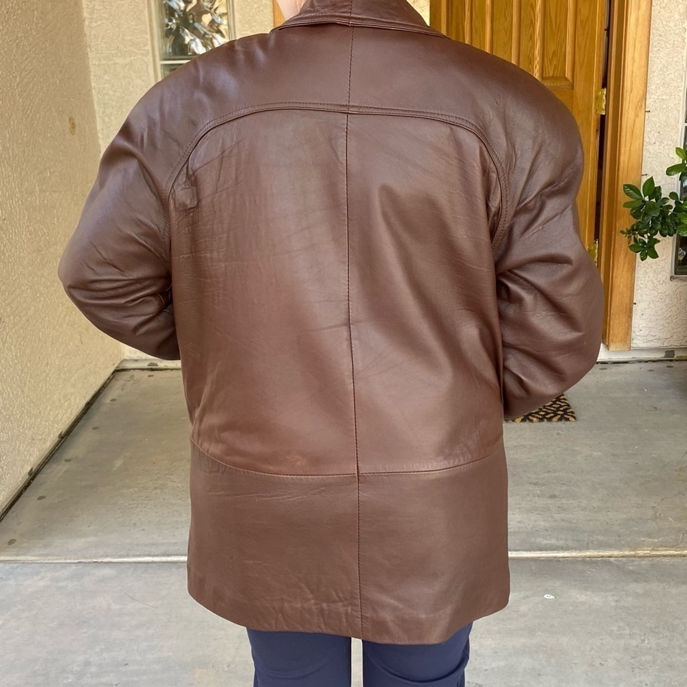 Genuine Lamb Skin Leather Jacket with polyester lining. Made in Spain. - Picture 5 of 11